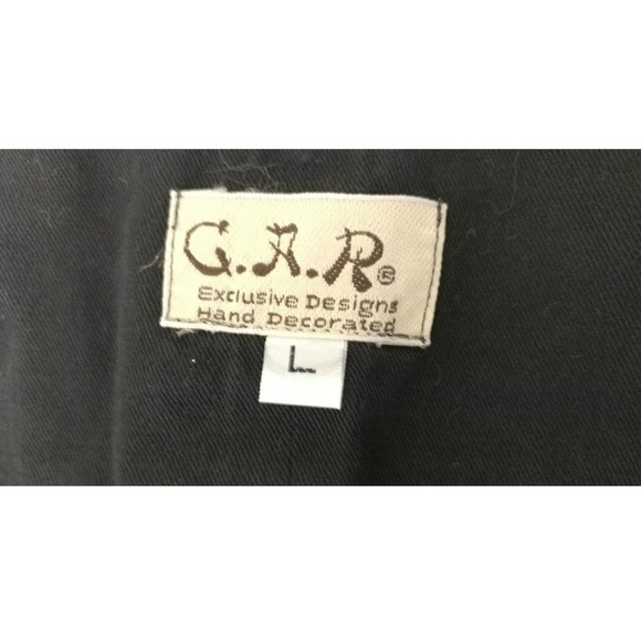 G. A. R. Womens Decorated Shiny Vest Size Large - Picture 2 of 3